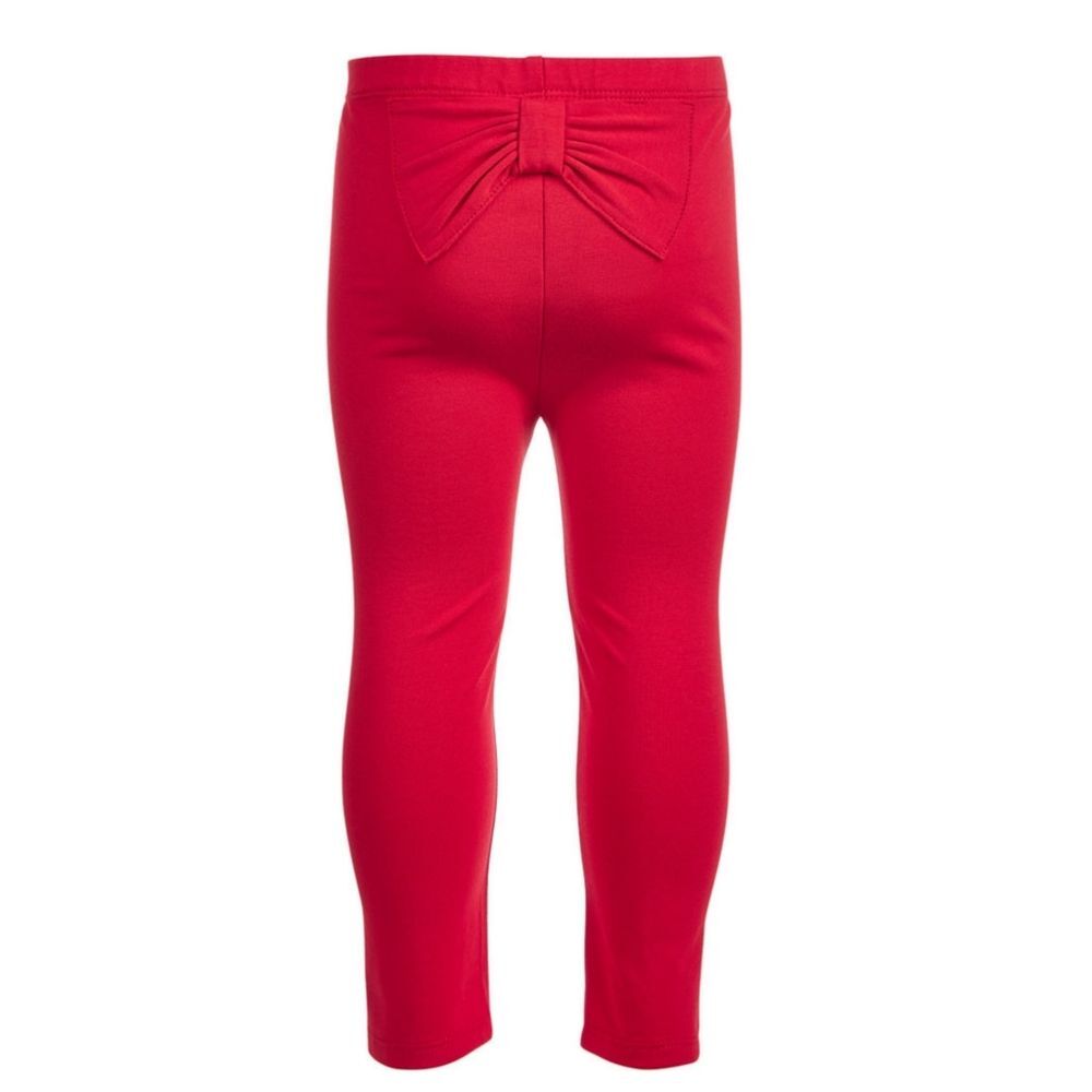 Girls Bow Back Bright Red Leggings Pants Size 4t